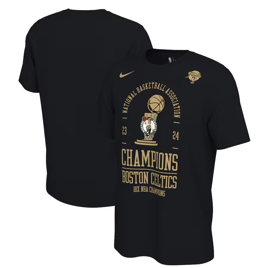 Men NBA Boston Celtics  2024 Champions T shirts black style 6